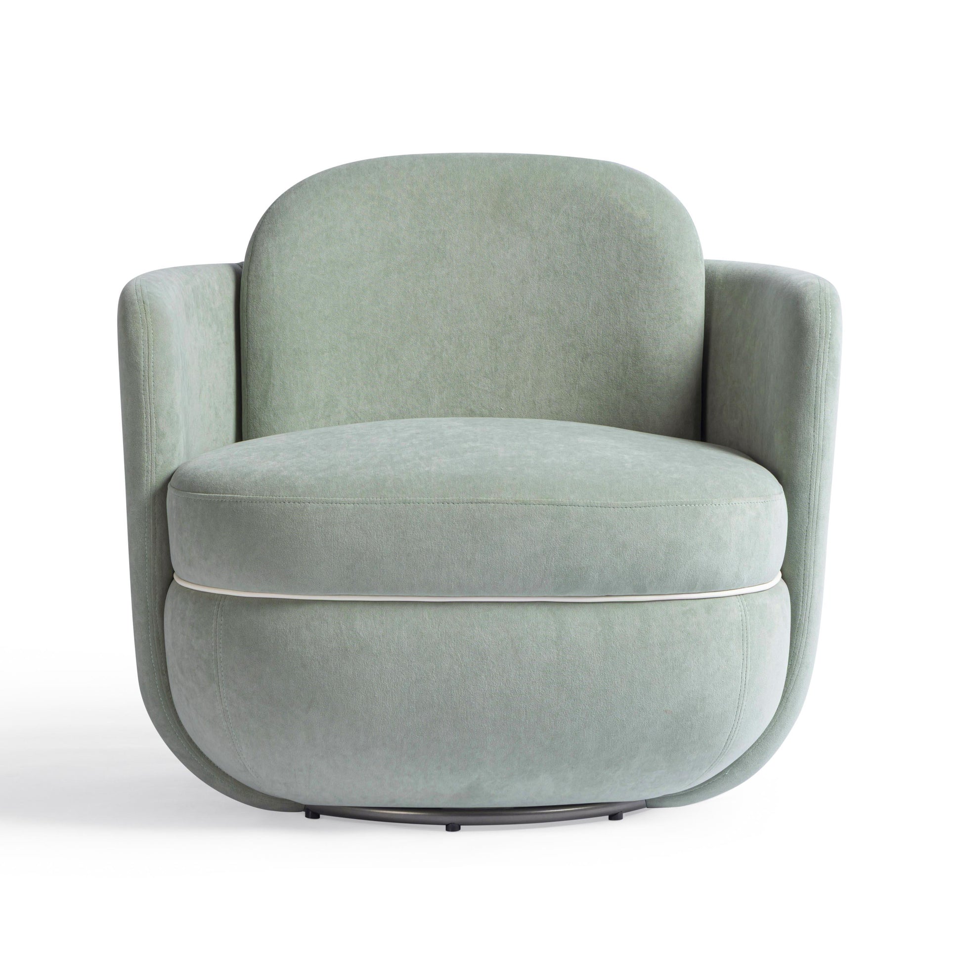 Wolfie Performance Velvet Swivel Accent Chair - Mint Green - Image 1