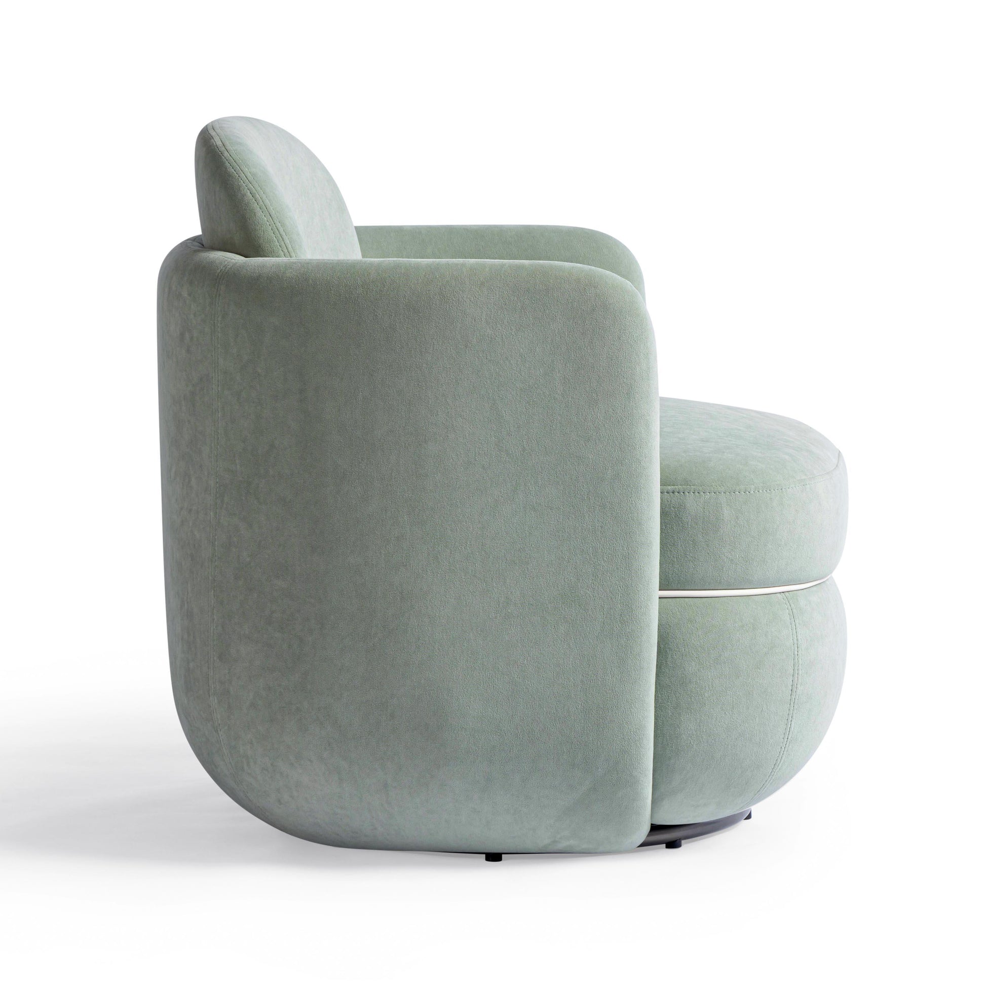 Wolfie Performance Velvet Swivel Accent Chair - Mint Green - Image 3