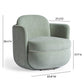 Wolfie Performance Velvet Swivel Accent Chair - Mint Green - Image 4