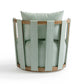 Paolo Textured Contract-Grade Weave Fabric Swivel Accent Chair - Mint Green - Image 6