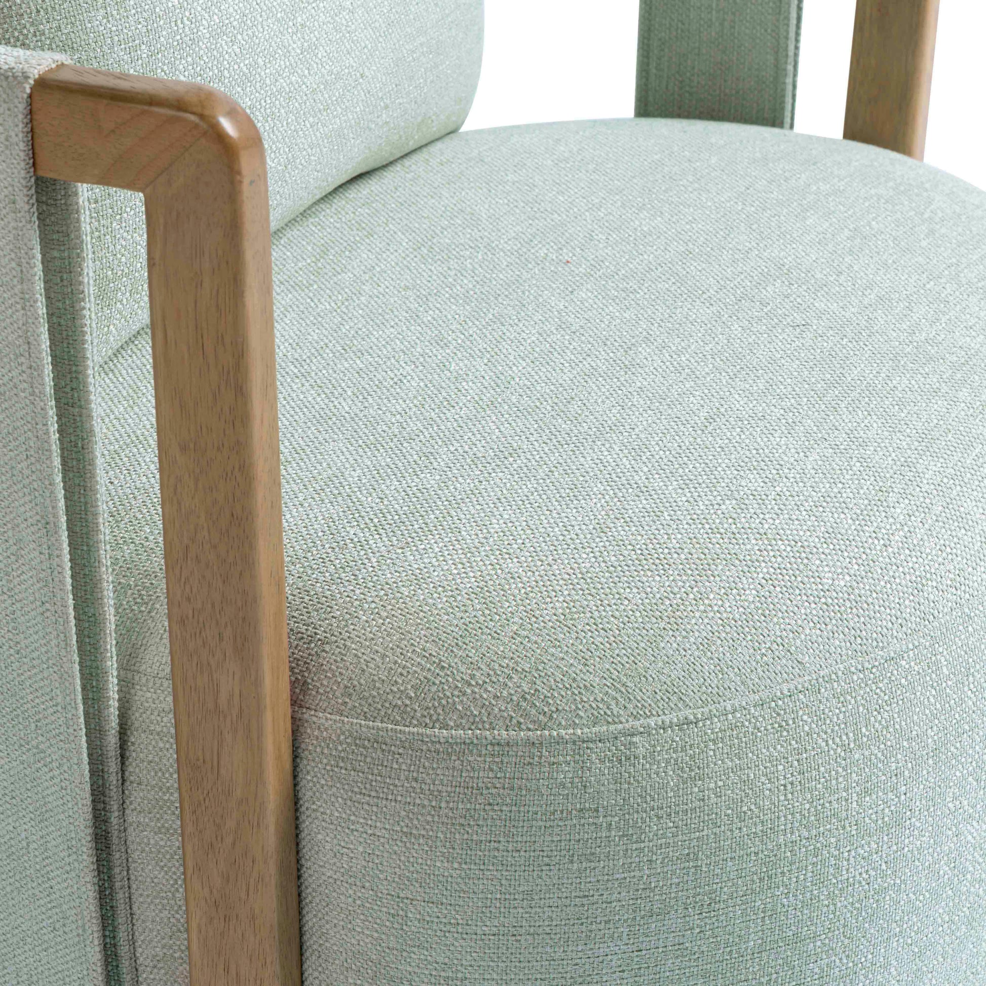 Paolo Textured Contract-Grade Weave Fabric Swivel Accent Chair - Mint Green - Image 7