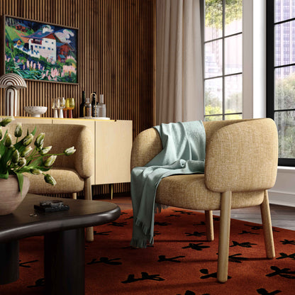 Foxy Performance Fabric Accent Chair - Honey - Image 1