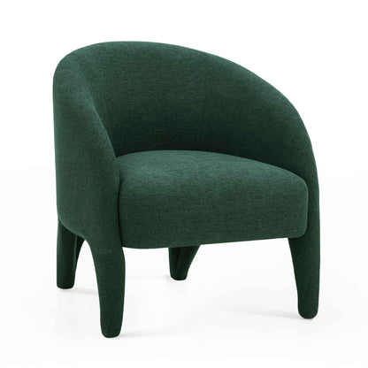 Kris Contract-Grade Chenille Accent Chair - Forest Green - Image 1