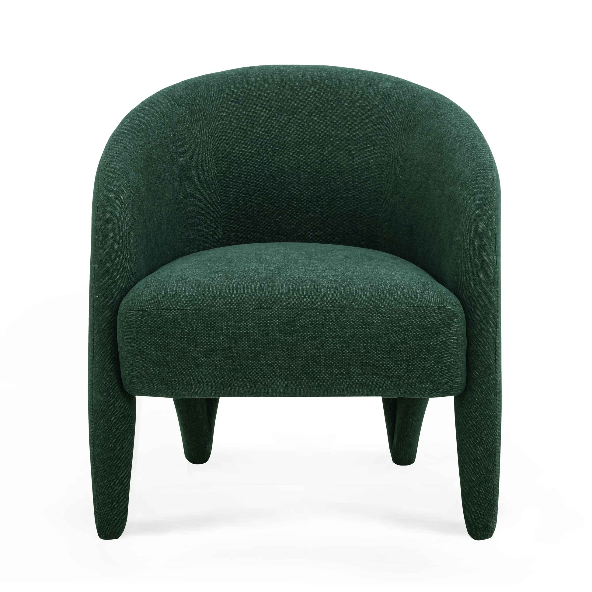 Kris Contract-Grade Chenille Accent Chair - Forest Green - Image 3