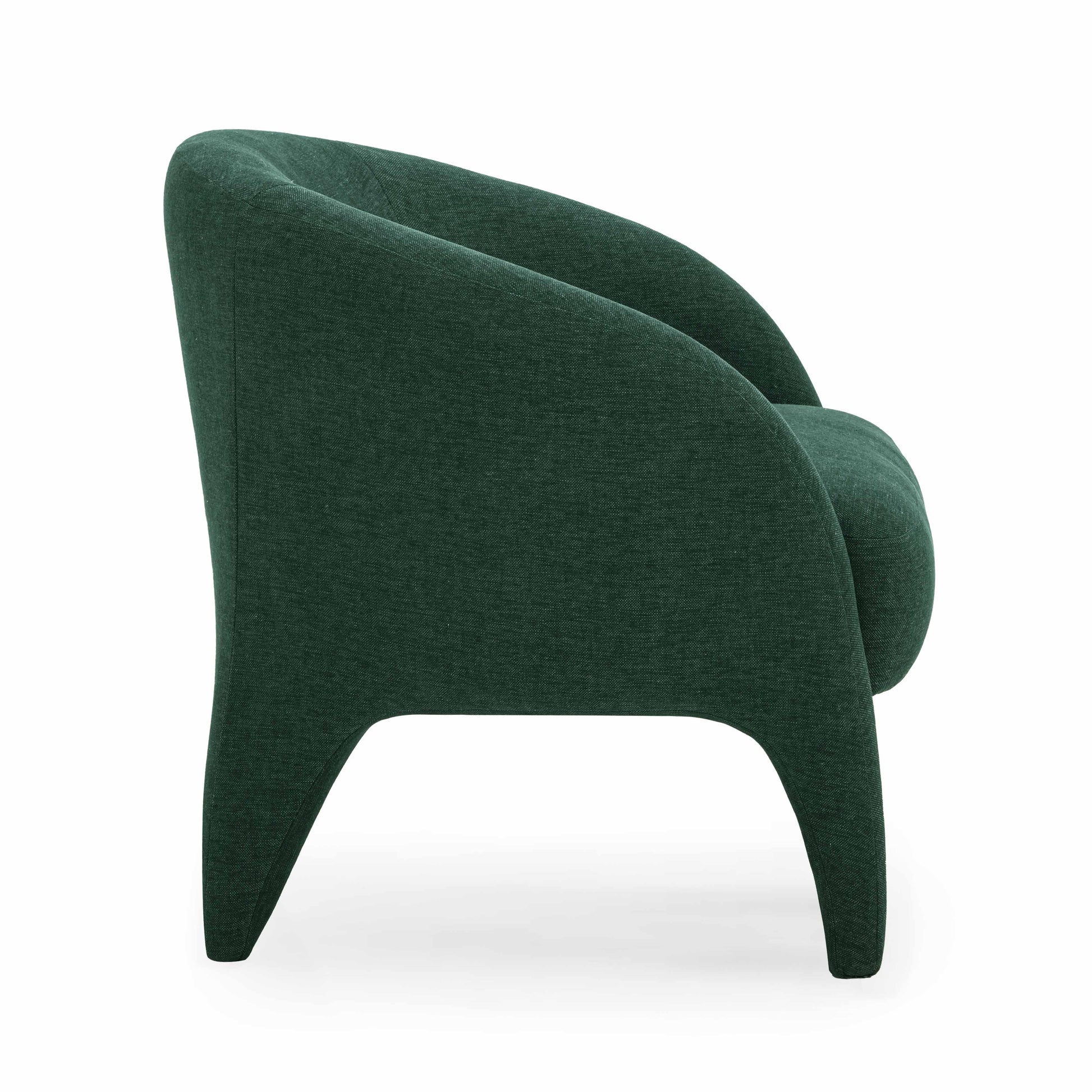Kris Contract-Grade Chenille Accent Chair - Forest Green - Image 4