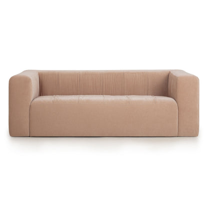 Alder 89" Upcycled Contract-Grade Chenille Sofa - Peach - Image 1