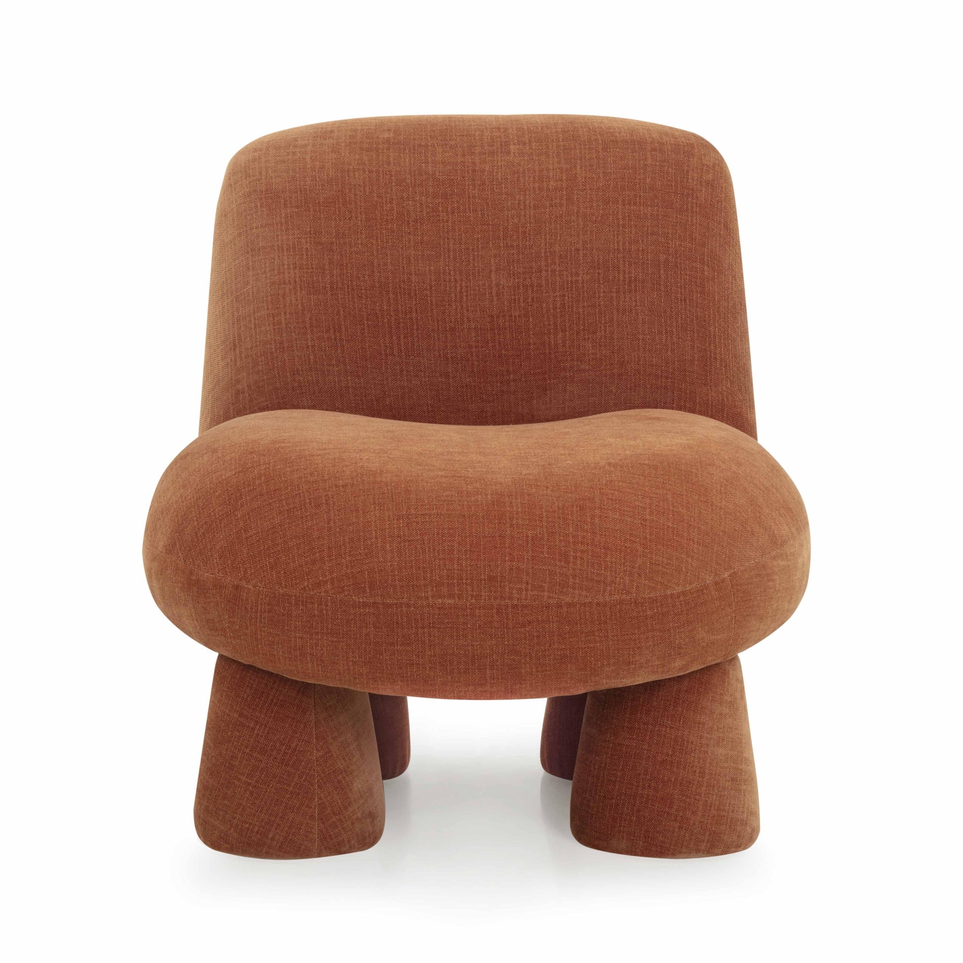Stomp Upcycled Performance Chenille Accent Chair - Rust - Image 1