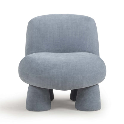 Stomp Upcycled Performance Chenille Accent Chair - Blue - Image 1