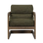 Palma Contract-Grade Textured Weave Fabric Accent Chair - Forest Green - Image 3