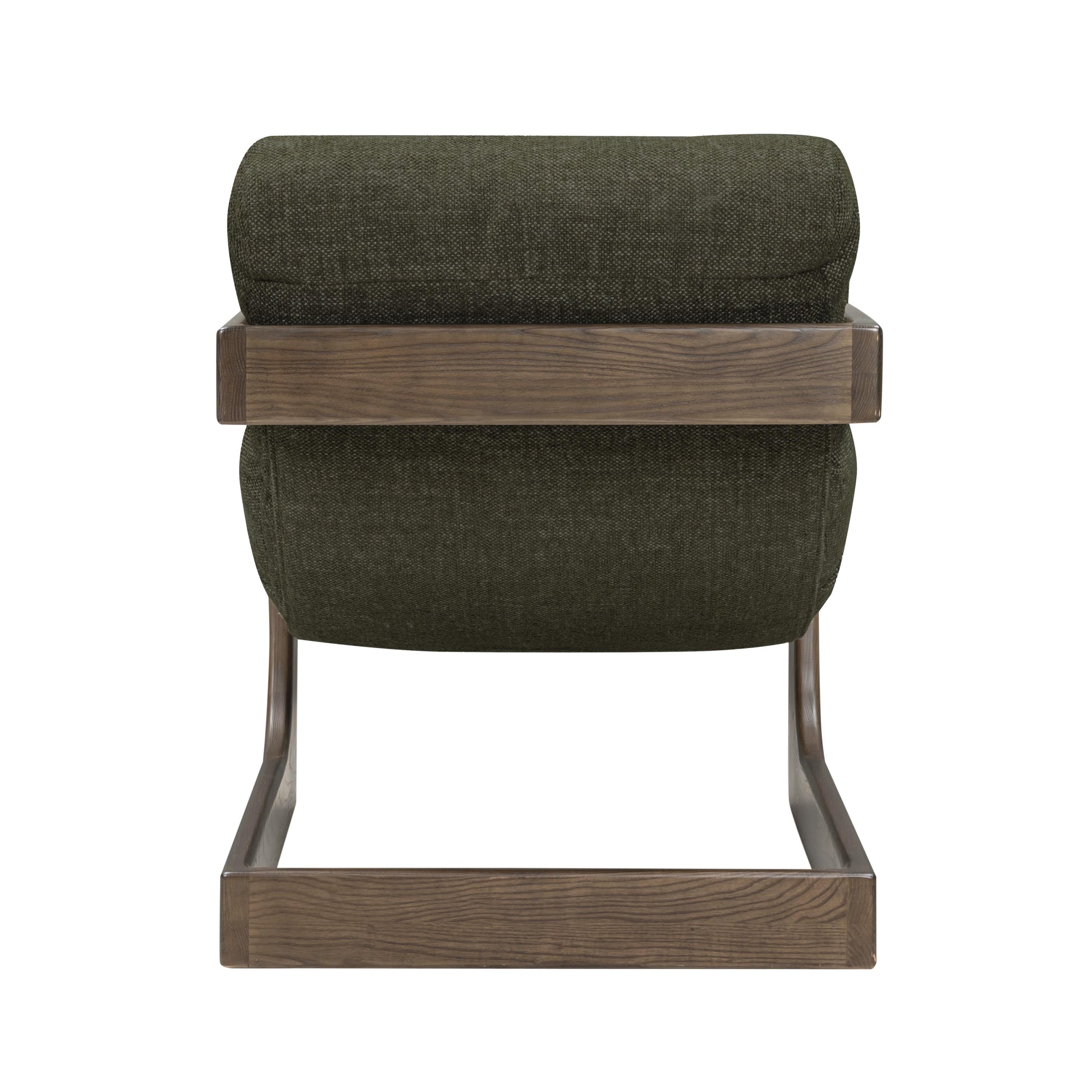 Palma Contract-Grade Textured Weave Fabric Accent Chair - Forest Green - Image 5