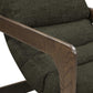 Palma Contract-Grade Textured Weave Fabric Accent Chair - Forest Green - Image 6