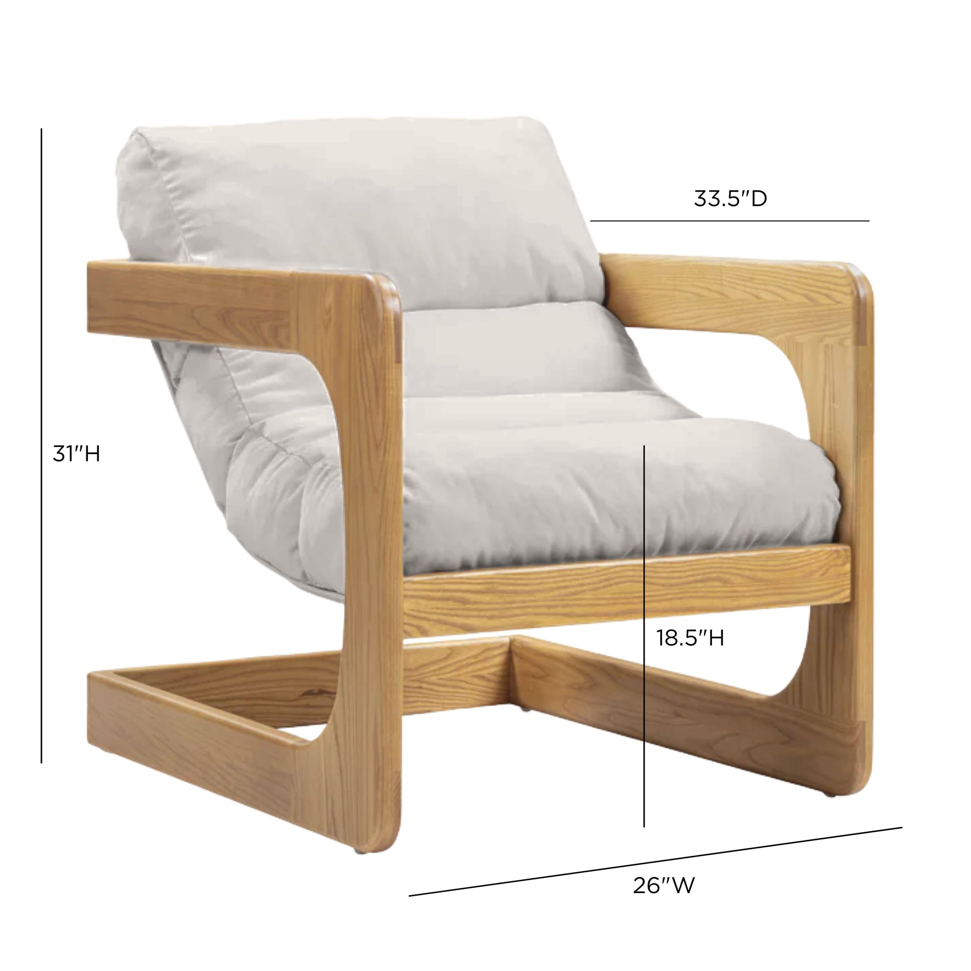 Palma Accent Chair - Off-White - Image 8