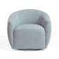 Jordan Contrast Piping Performance Velvet Swivel Accent Chair - Baby Blue,Cream - Image 3