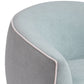 Jordan Contrast Piping Performance Velvet Swivel Accent Chair - Baby Blue,Cream - Image 7