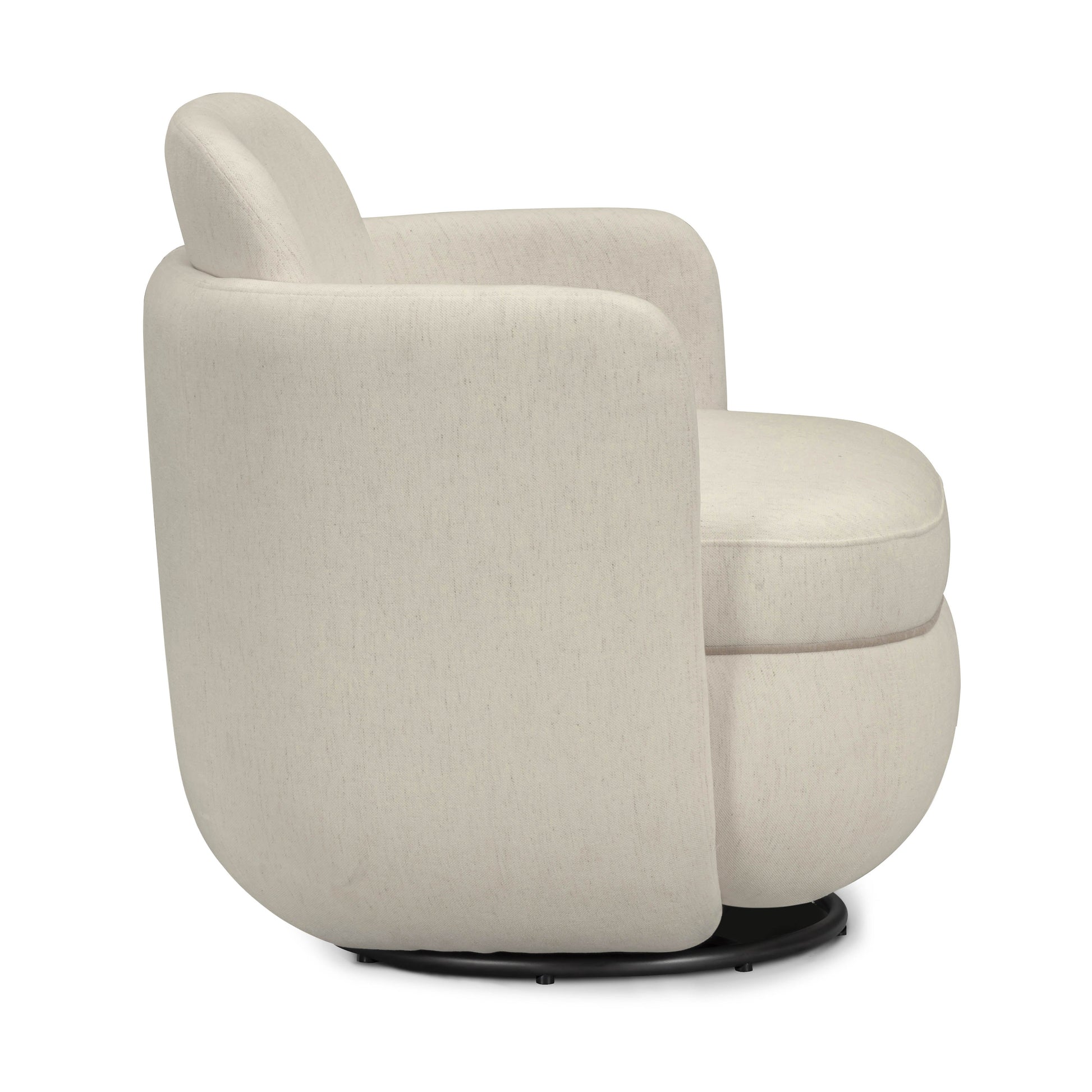 Wolfie Performance Chenille Swivel Accent Chair - Cream - Image 4