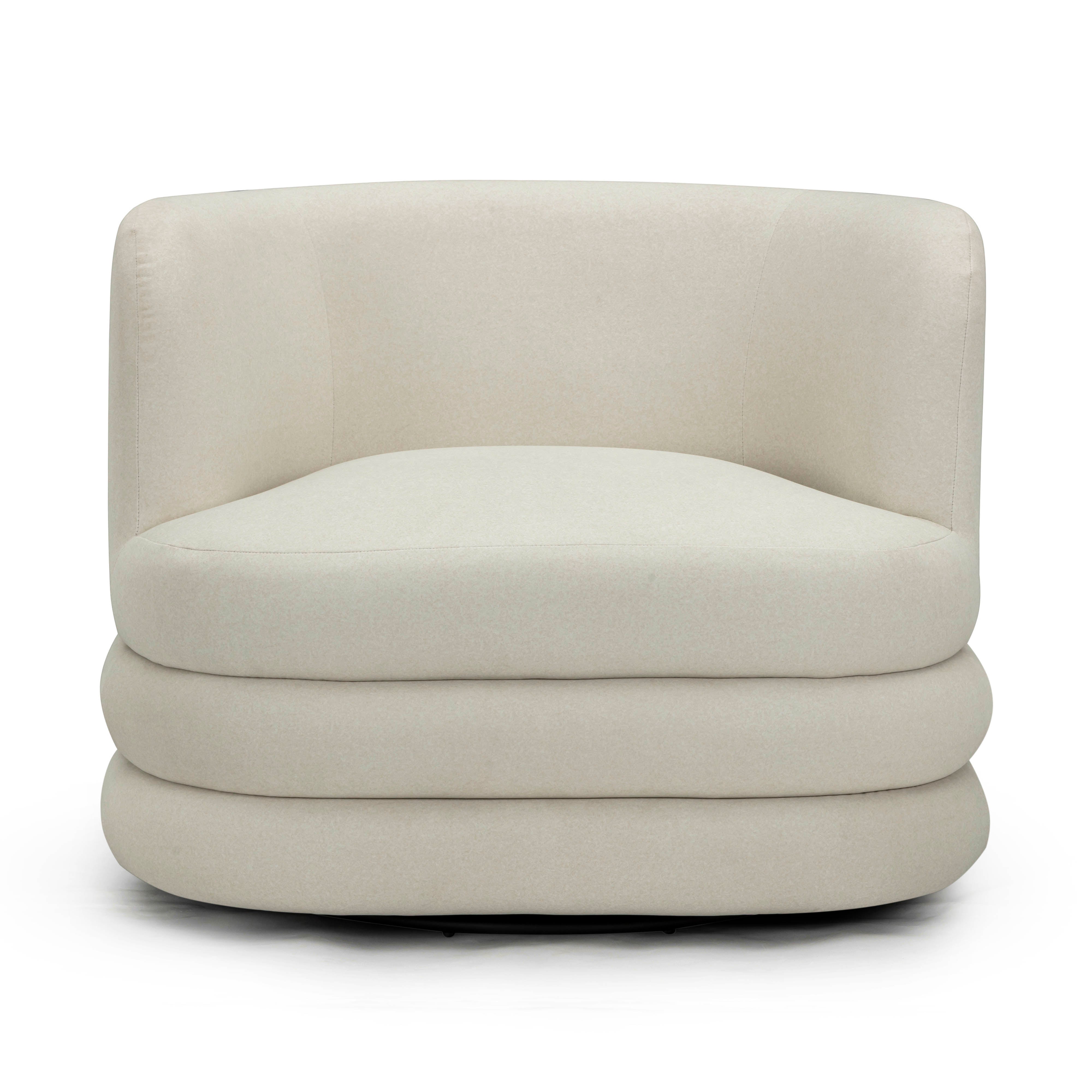 Astor Faux Mohair Swivel Lounge Chair | TOV Furniture