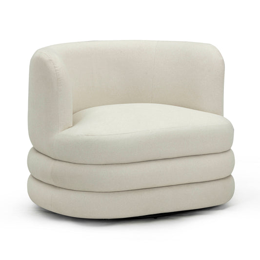 Astor Performance Faux Mohair Swivel Hotel Lounge Chair - Image 1
