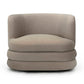 Astor Performance Faux Mohair Swivel Hotel Lounge Chair - Taupe - Image 3