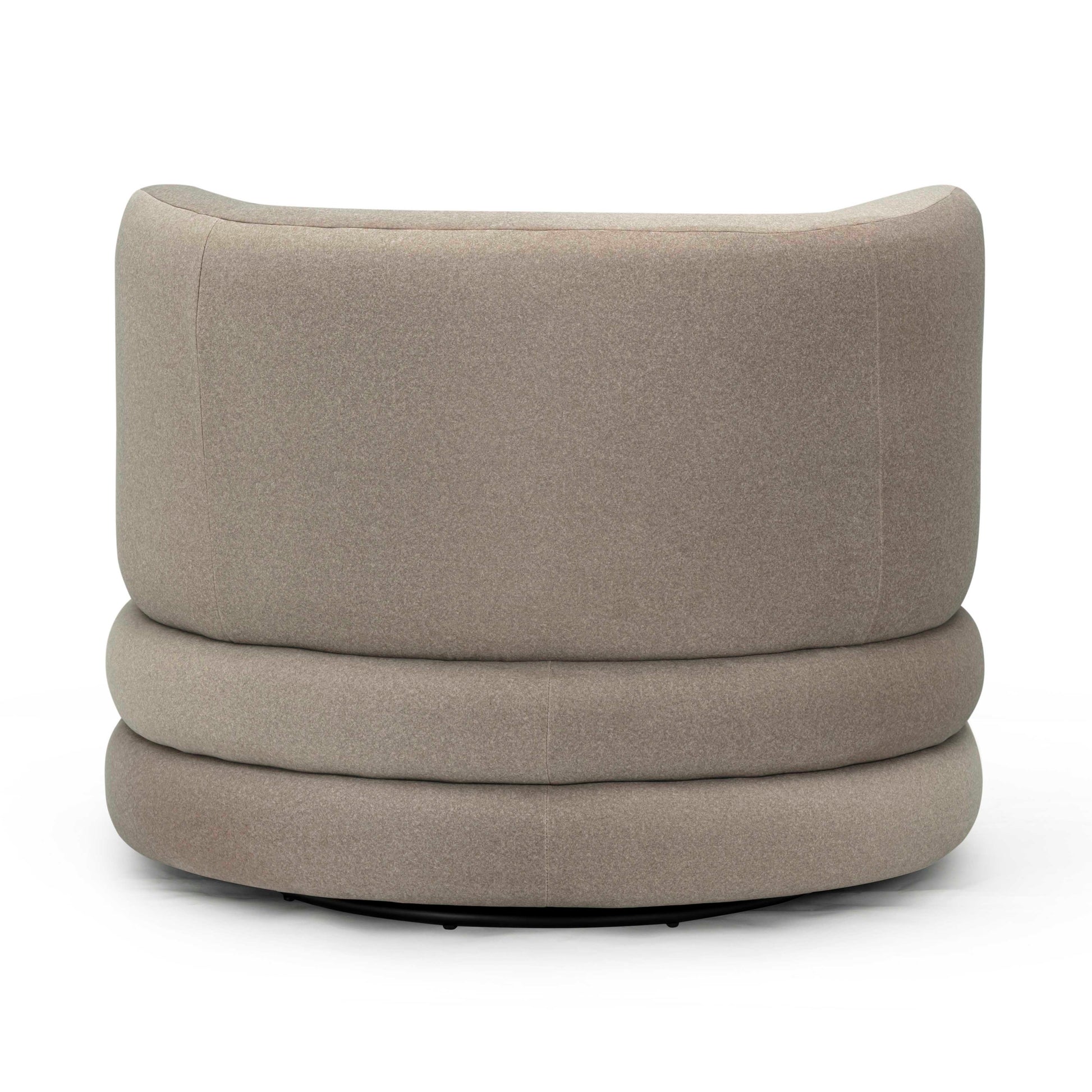 Astor Performance Faux Mohair Swivel Hotel Lounge Chair - Taupe - Image 5