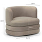 Astor Performance Faux Mohair Swivel Hotel Lounge Chair - Taupe - Image 7