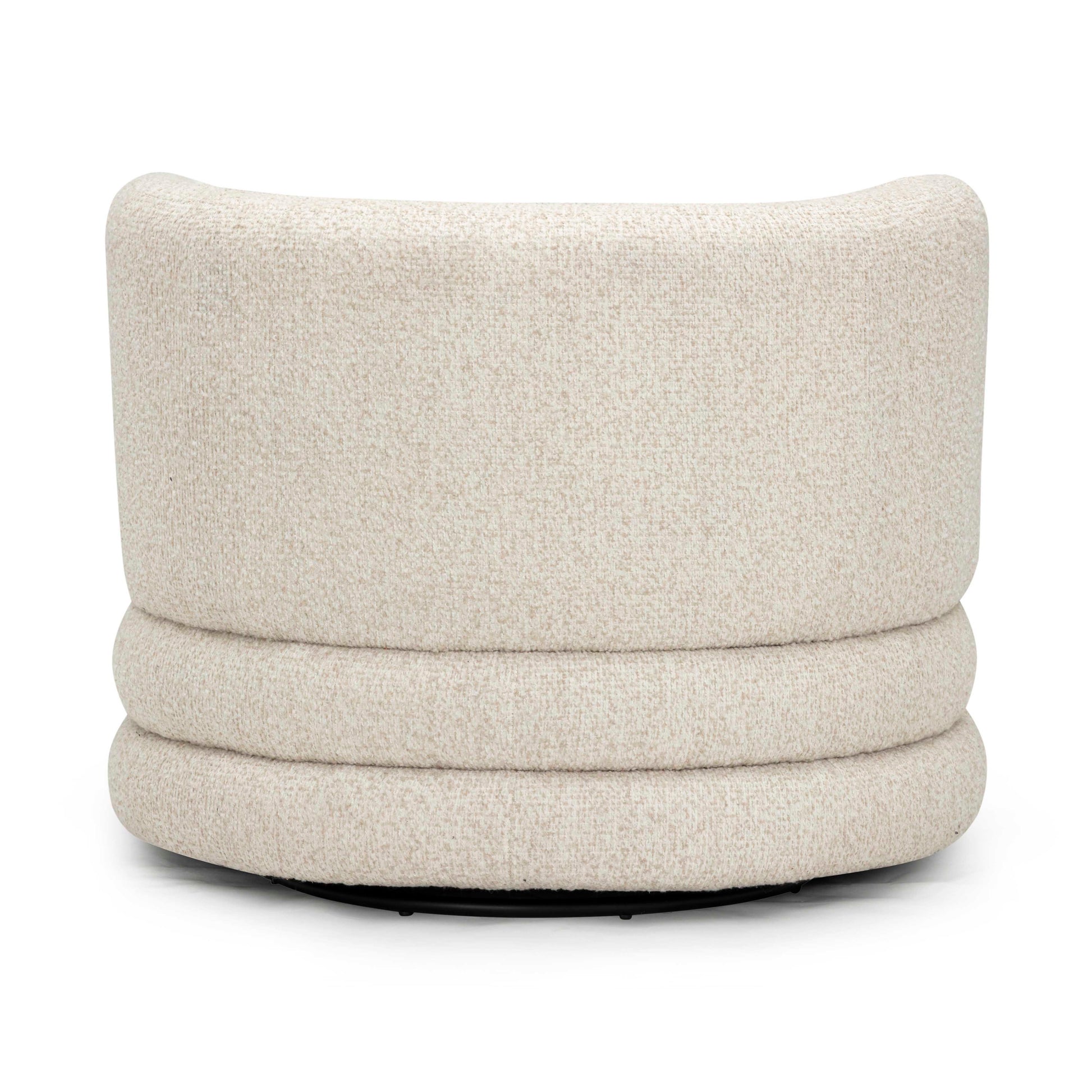 Astor Heavy Performance Boucle Swivel Hotel Lounge Chair - Cream - Image 6