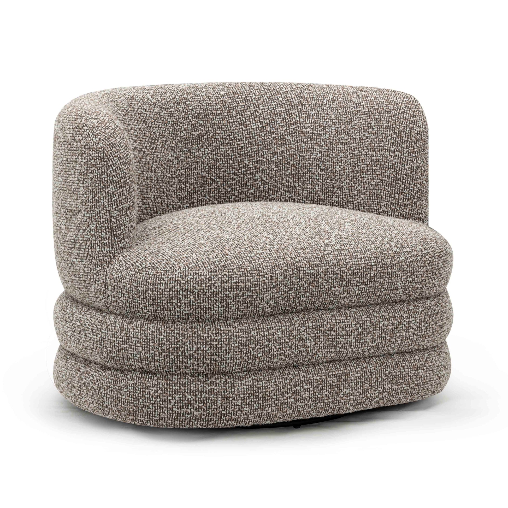 Astor Heavy Performance Boucle Swivel Hotel Lounge Chair - Heathered Grey - Image 1