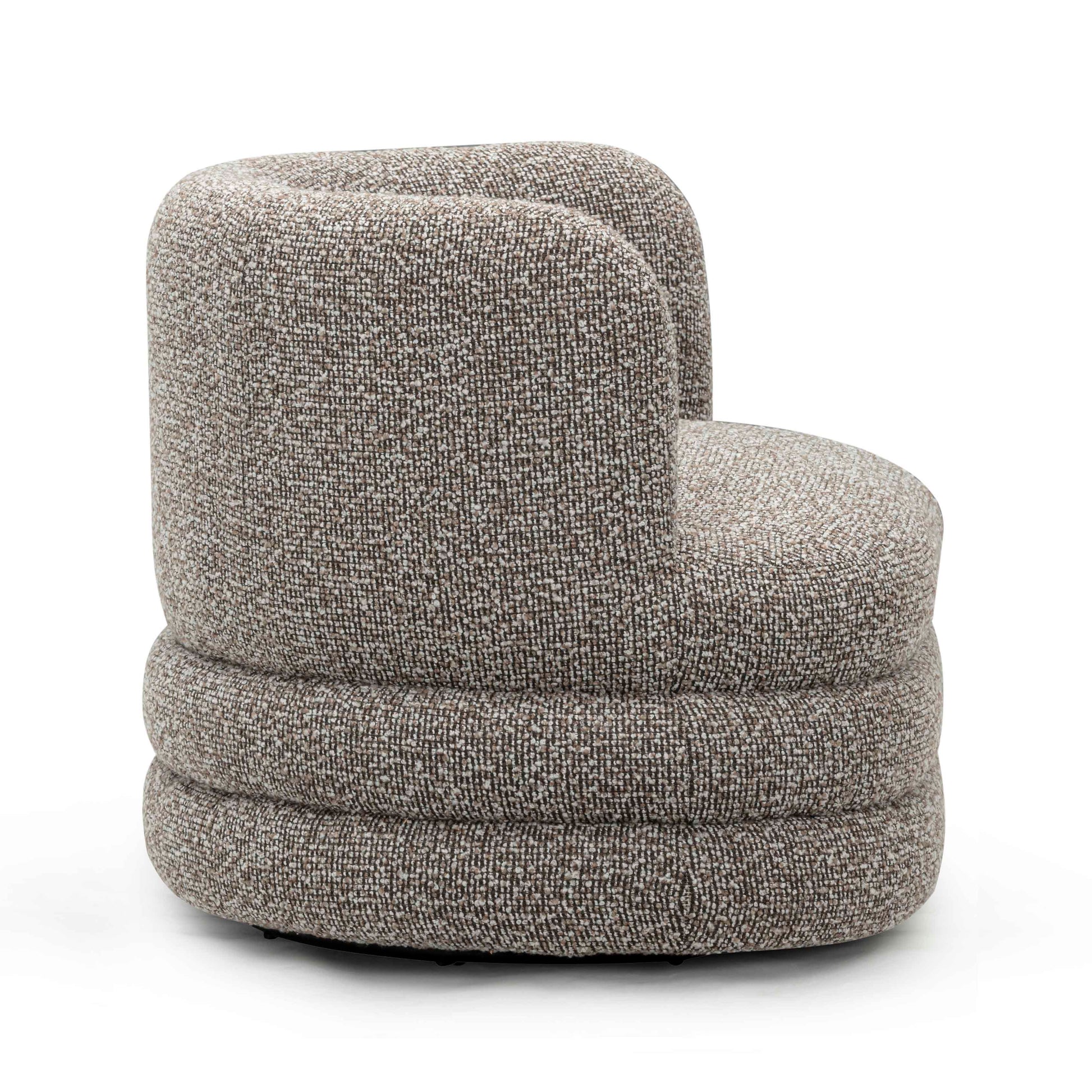 Astor Heavy Performance Boucle Swivel Hotel Lounge Chair - Heathered Grey - Image 4