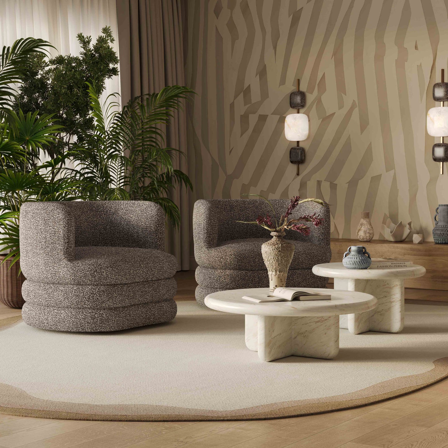 Astor Swivel Hotel Lounge Chair - Heathered Grey - Image 2