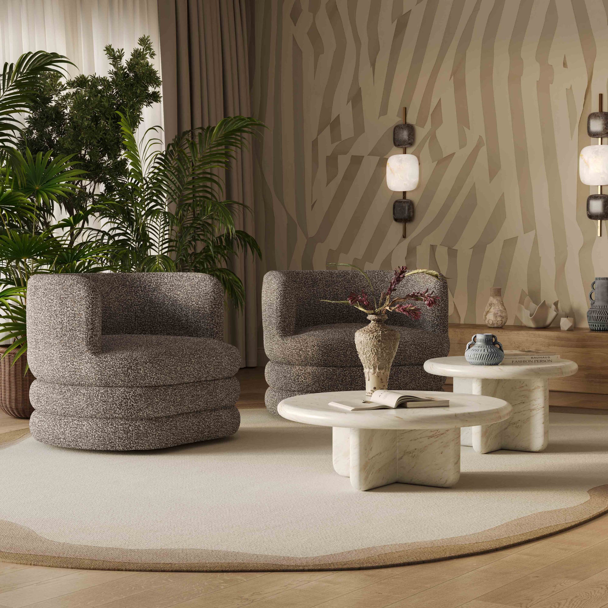 Astor Swivel Hotel Lounge Chair - Heathered Grey - Image 2