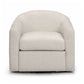 Thao Contract-Grade Basketweave Fabric Swivel Accent Chair - Cream - Image 3