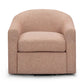 Thao Contract-Grade Basketweave Fabric Swivel Accent Chair - Blush - Image 3