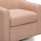 Thao Contract-Grade Basketweave Fabric Swivel Accent Chair - Blush - Image 6