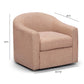 Thao Contract-Grade Basketweave Fabric Swivel Accent Chair - Blush - Image 7