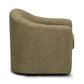 Thao Contract-Grade Basketweave Fabric Swivel Accent Chair - Green - Image 4