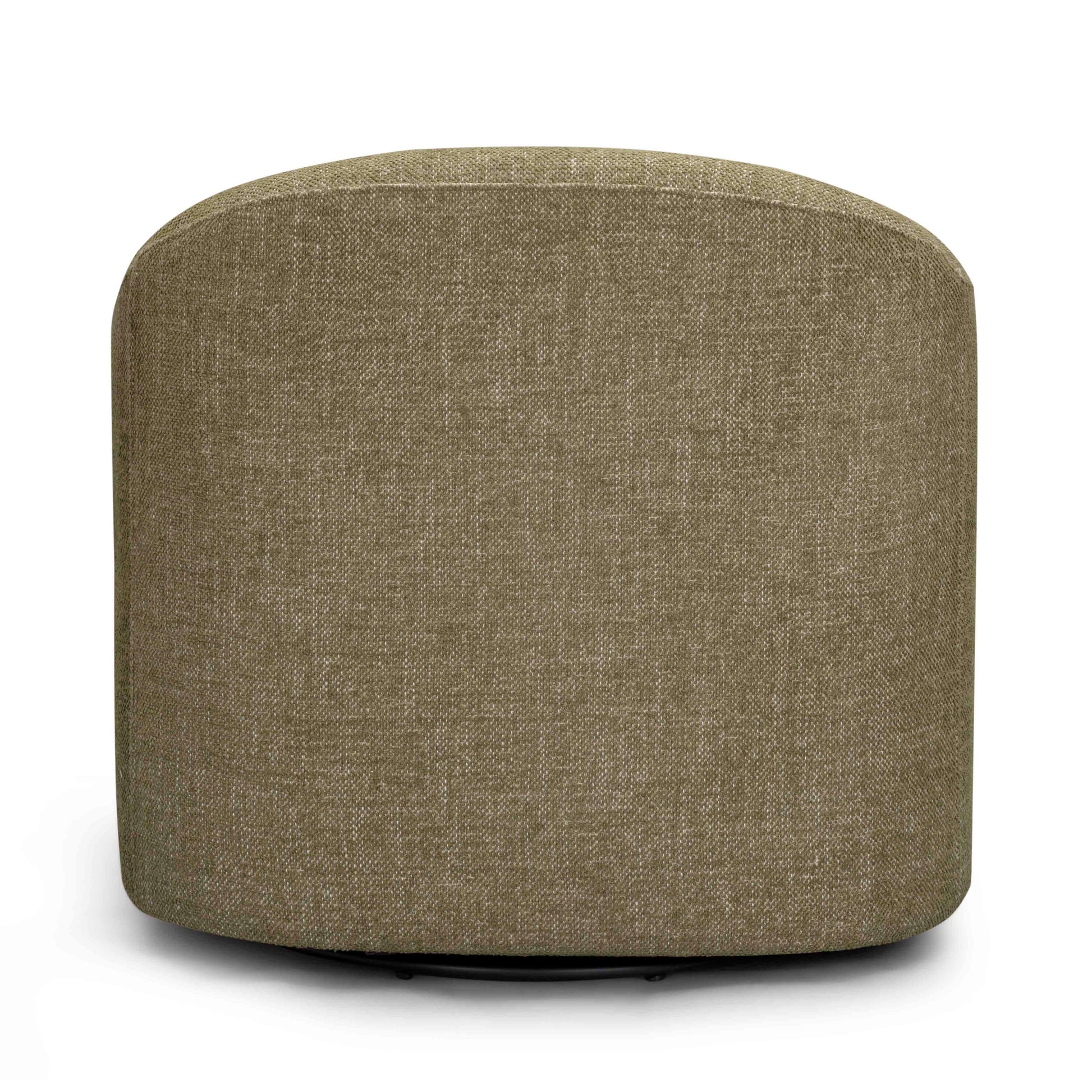Thao Contract-Grade Basketweave Fabric Swivel Accent Chair - Green - Image 5