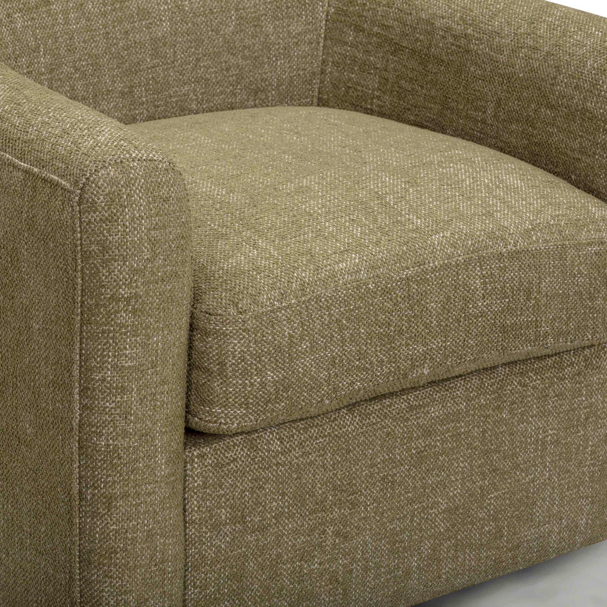 Thao Contract-Grade Basketweave Fabric Swivel Accent Chair - Green - Image 6