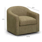 Thao Contract-Grade Basketweave Fabric Swivel Accent Chair - Green - Image 7