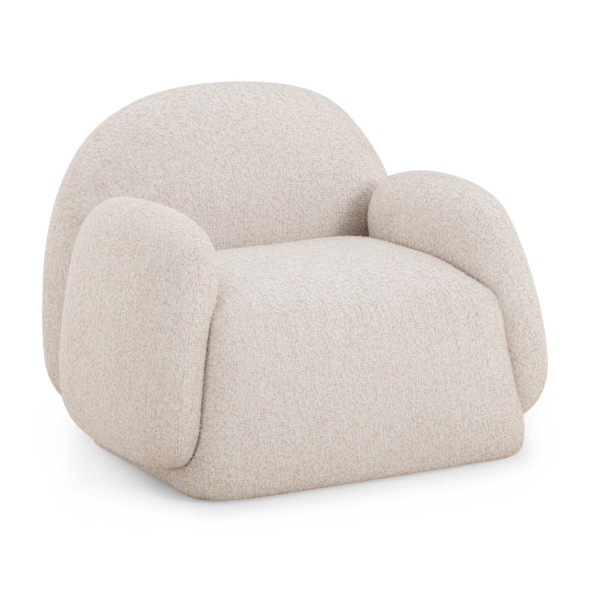 Marius Contract-Grade Boucle Accent Chair - Cream - Image 1