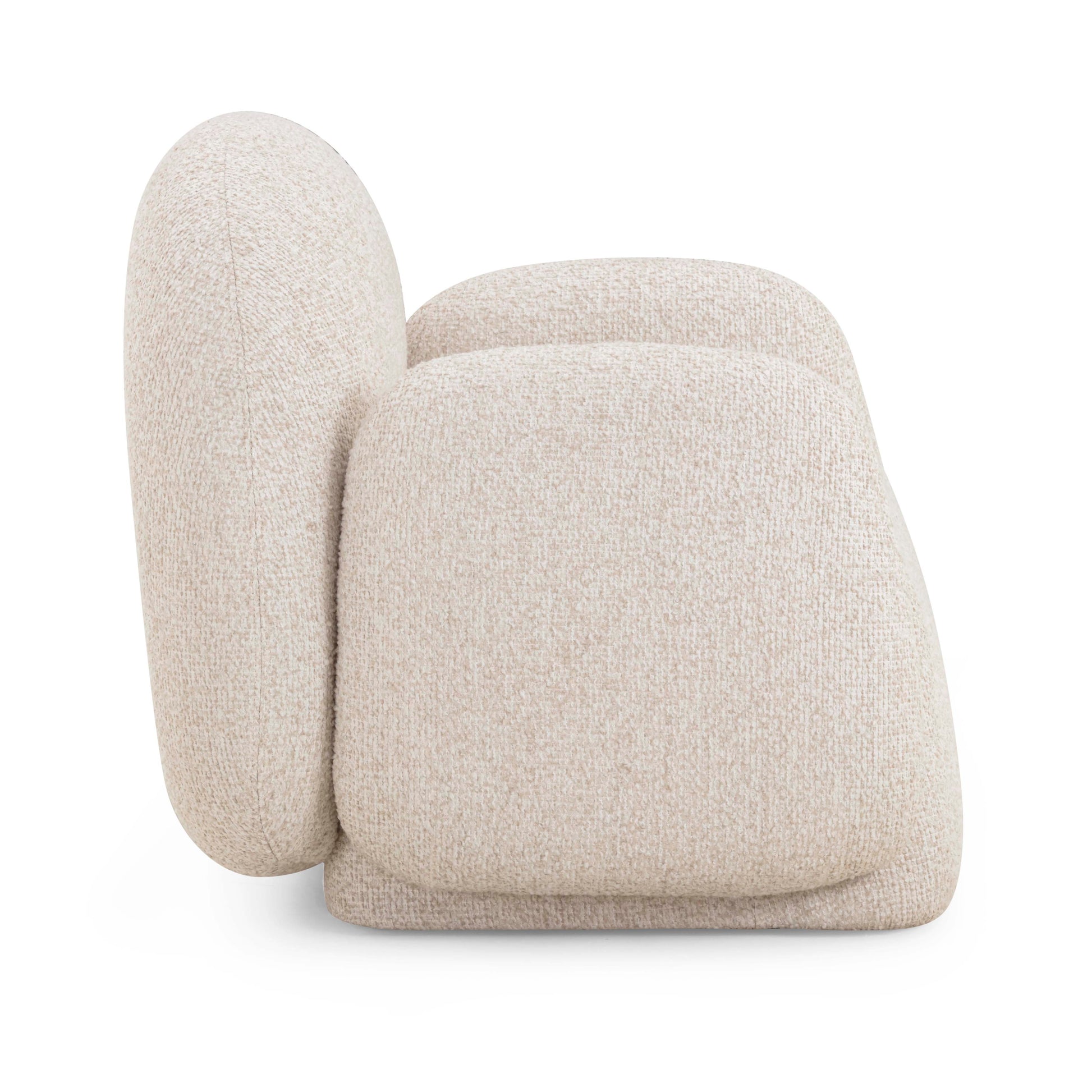 Marius Contract-Grade Boucle Accent Chair - Cream - Image 4
