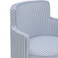 Passe Striped Linen Swivel Accent Chair - Blue Stripes - Image 4