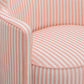 Passe Striped Linen Swivel Accent Chair - Pink Stripes - Image 4