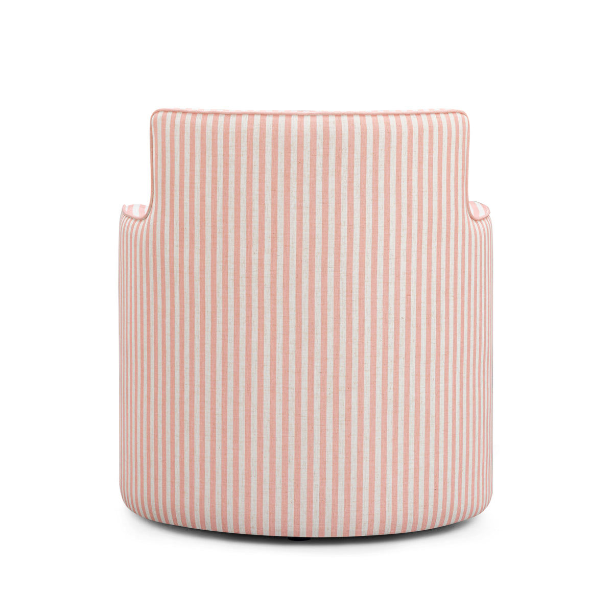 Passe Striped Linen Swivel Accent Chair - Pink Stripes - Image 6