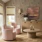 Passe Striped Linen Swivel Accent Chair - Pink Stripes - Image 3