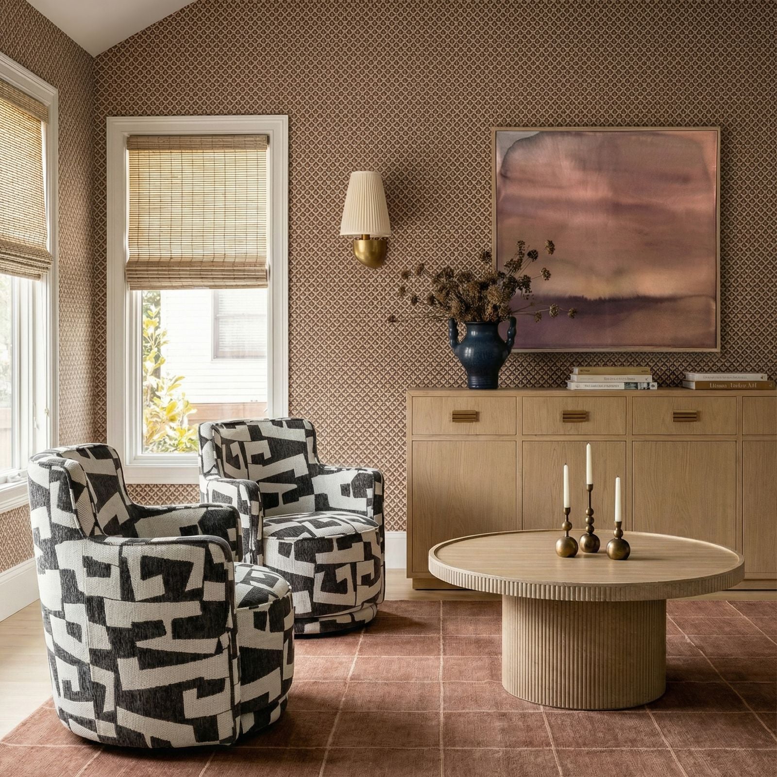 【TOV】SOUFFLE S black Passe Black Performance Jacquard Swivel Accent Chair | TOV Furniture