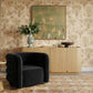 Curves Performance Velvet Swivel Accent Chair - Black - Image 2