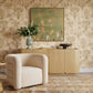 Curves Performance Velvet Swivel Accent Chair - Peach - Image 2