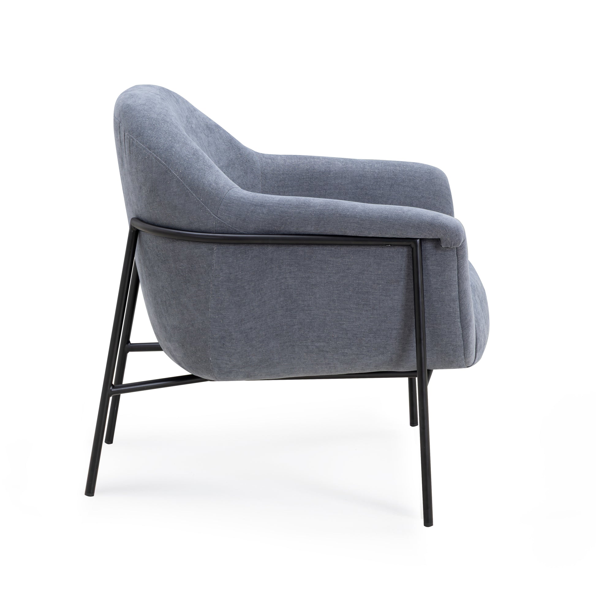 Lua Performance Chenille Accent Chair - Blue - Image 4