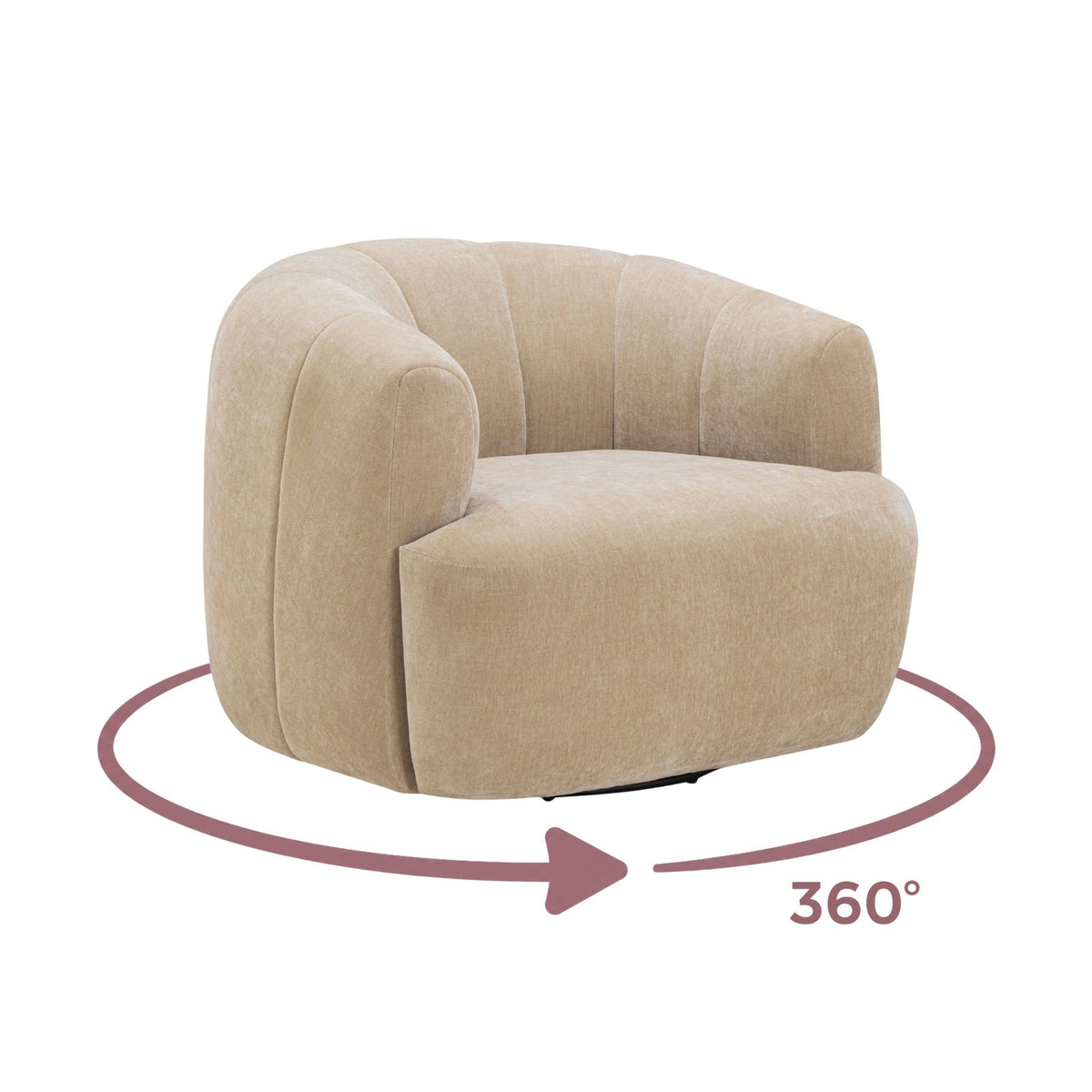 Jasmine Swivel Accent Chair - Oat - Image 8