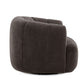 Jasmine Upcycled Contract-Grade Basketweave Fabric Swivel Accent Chair - Storm Grey - Image 4