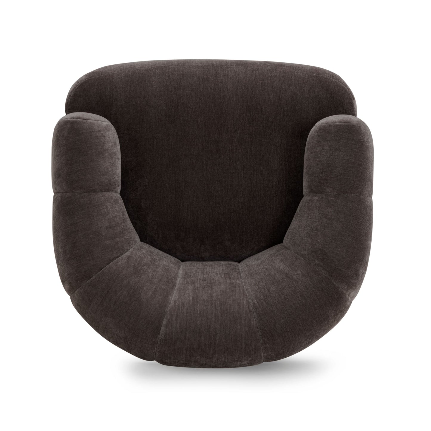 Jasmine Upcycled Contract-Grade Basketweave Fabric Swivel Accent Chair - Storm Grey - Image 7